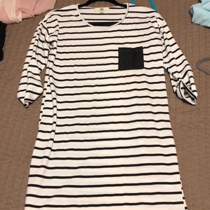 Black/ White Stripped Dress